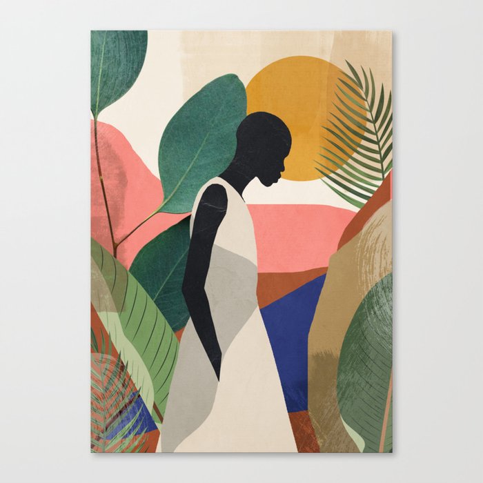 Tropical Girl Canvas Print