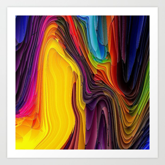 Melting Pot Of Colors Abstract Art Print By Artaddiction45 Society6