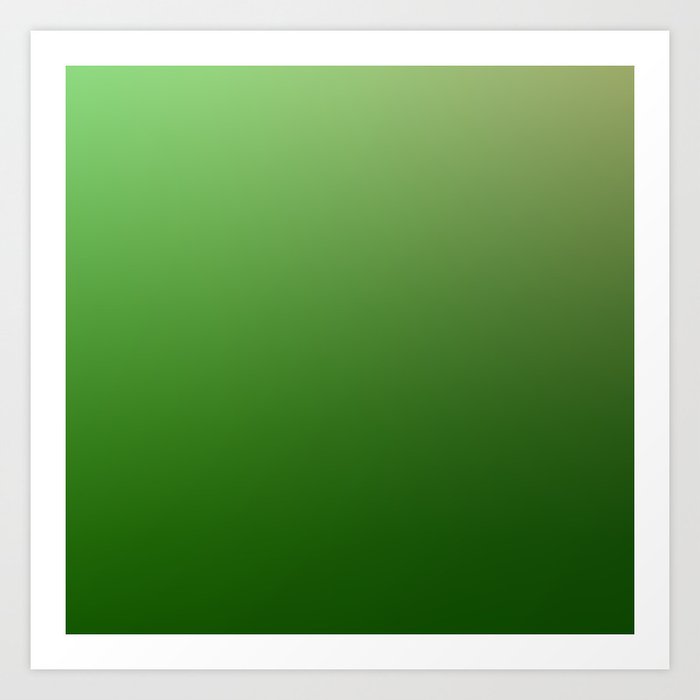 37 Green Gradient Background 220713 Minimalist Art Valourine Digital Design Art Print