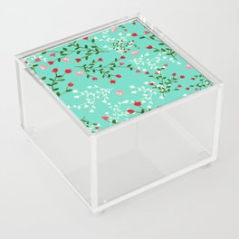 Jelly Beans and Flowers GREEN Acrylic Box