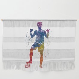 Football player in watercolor Wall Hanging