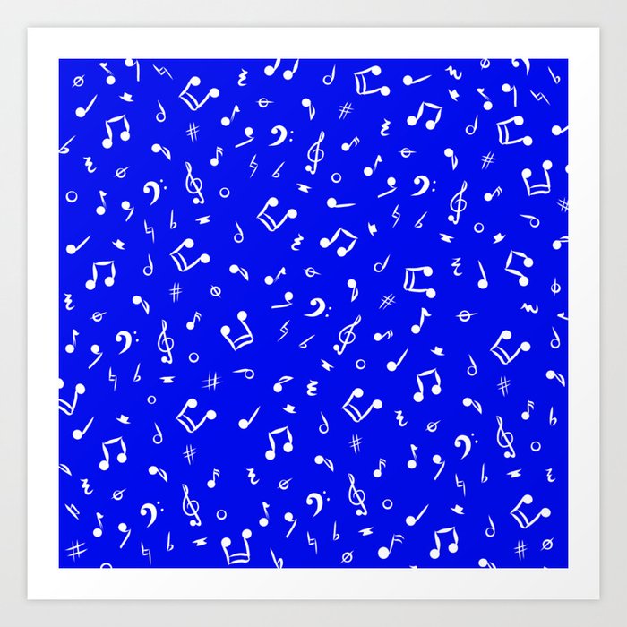 blue musical notes symbols