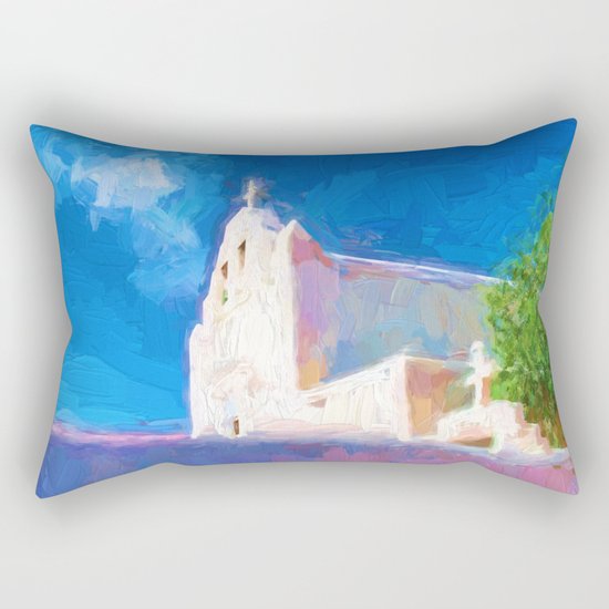 Adobe Church Rectangular Pillow