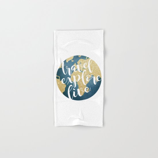 Travel, Explore, Live Hand & Bath Towel