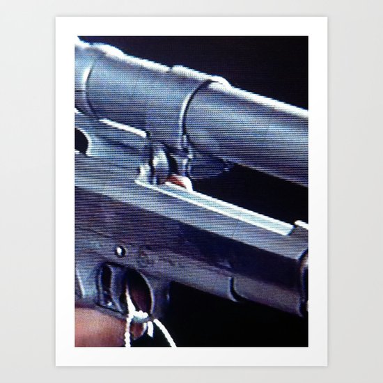 Blue Gun Art Print
