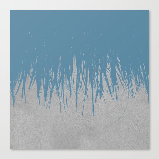 Concrete Fringe Blue Canvas Print