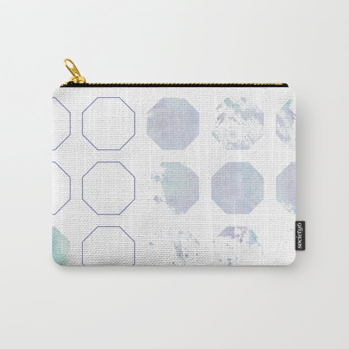 Watercolor Hexagon Pattern Carry-All Pouch