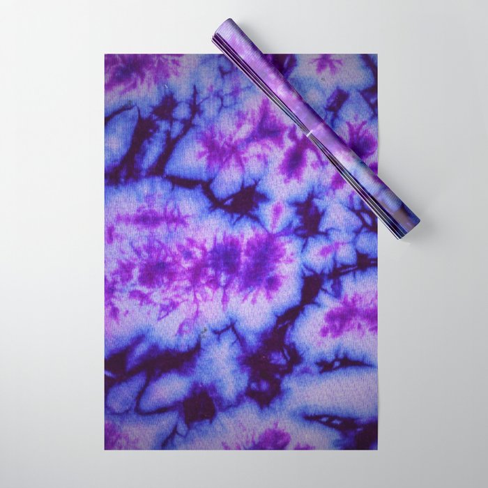 Tie Dye in Blue and Purple Wrapping Paper by WackyWorkshop Society6
