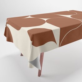 Brown mid century drops Tablecloth