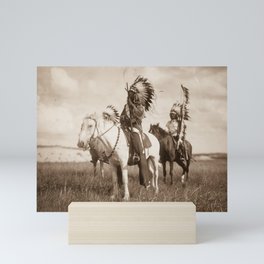 Sioux chiefs by Edward S Curtis 1905 Mini Art Print