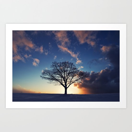Winter Sunset Art Print
