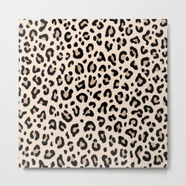 BLACK and WHITE LEOPARD PRINT – Ecru | Collection : Leopard spots – Punk Rock Animal Prints | Metal Print | Pantherprint, Tan, Cheetah, Blackandwhite, Animalpattern, Pantherpattern, Cheetahpattern, Borderlines, Animalprint, Ecru 