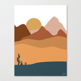 Desert Terrain Sunset Canvas Print