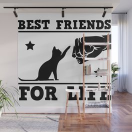 Cat Dad Best Friends For Life Wall Mural