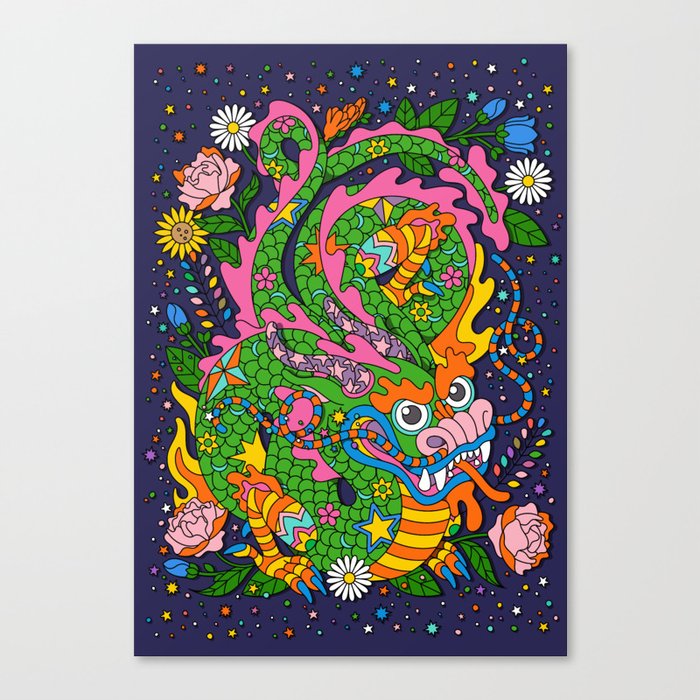Lunar Chinese New Year Dragon Canvas Print