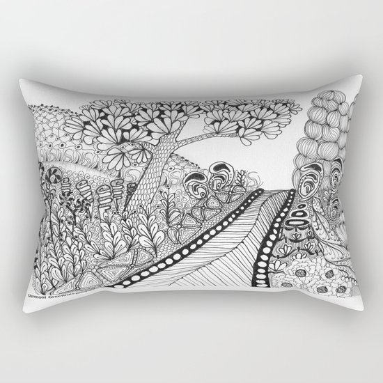 Zentangle Illustration - Road Trip Rectangular Pillow