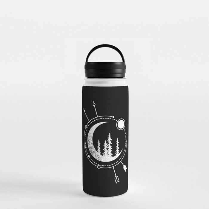 Modern Geometric Nature Forest Astronomy Bohemian Water Bottle