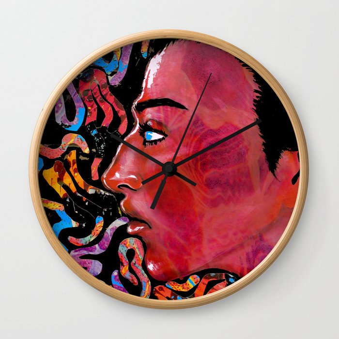 Red Face Wall Clock
