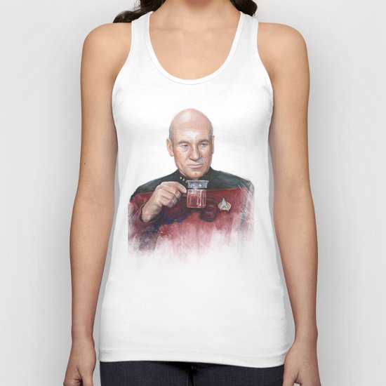 Captain Picard Earl Grey Tea | Star Trek Painting Unisex Tank Top