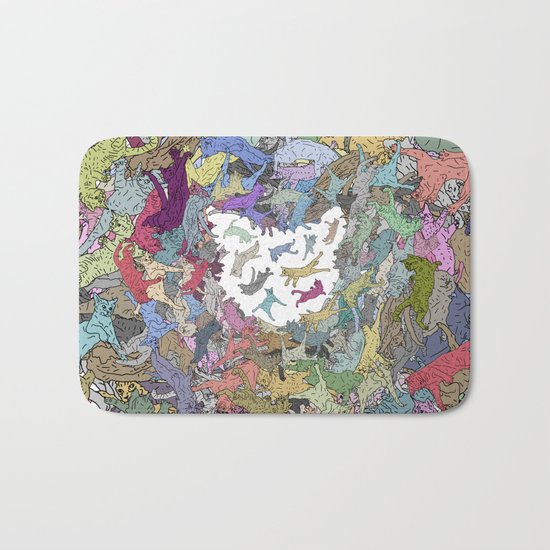 Cats Donut Galaxy - Rainbow Earth Bath Mat
