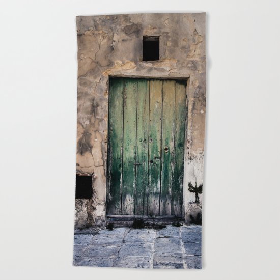 Green Door III Beach Towel