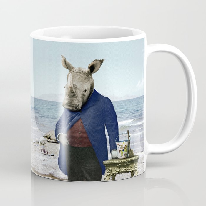 Mr. Rhino's Day at the Beach Coffee Mug