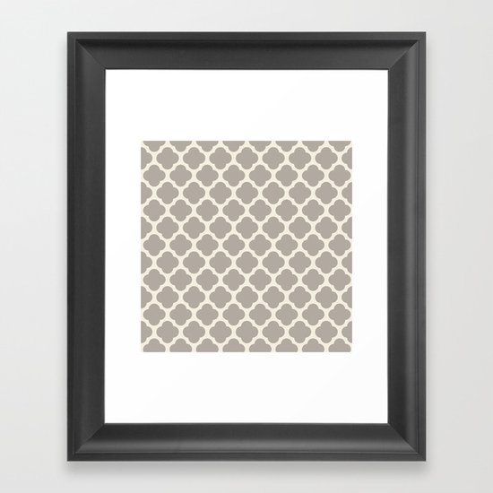 gray clover Framed Art Print