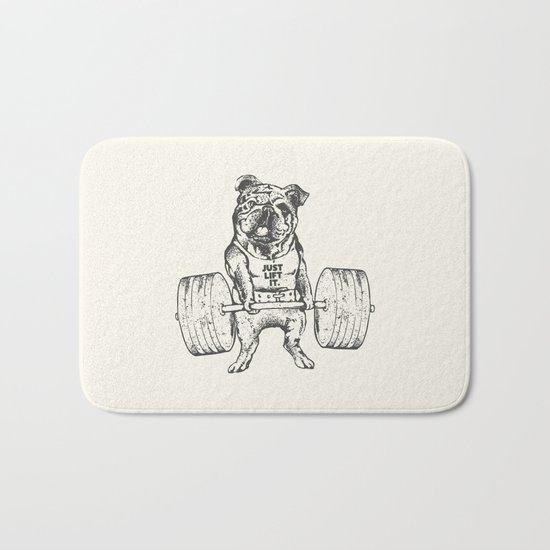 English Bulldog Lift Bath Mat