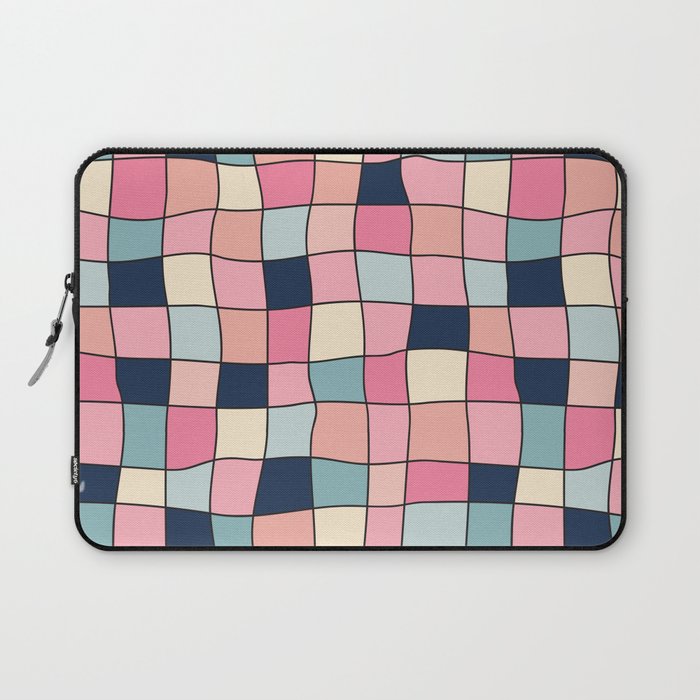 Retro Pastel Stained Glass Abstract Laptop Sleeve