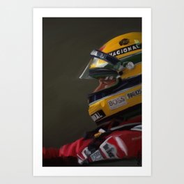 Portrait of Ayrton Senna Art Print