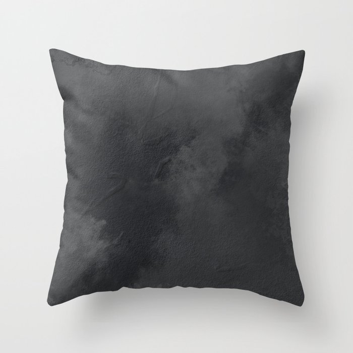 Dark Grey Wall Throw Pillow