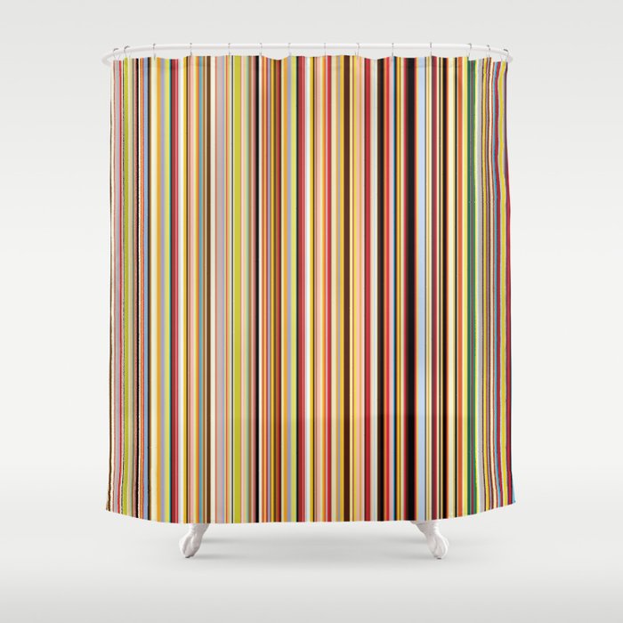 Old Skool Stripes Shower Curtain by Anguru | Society6