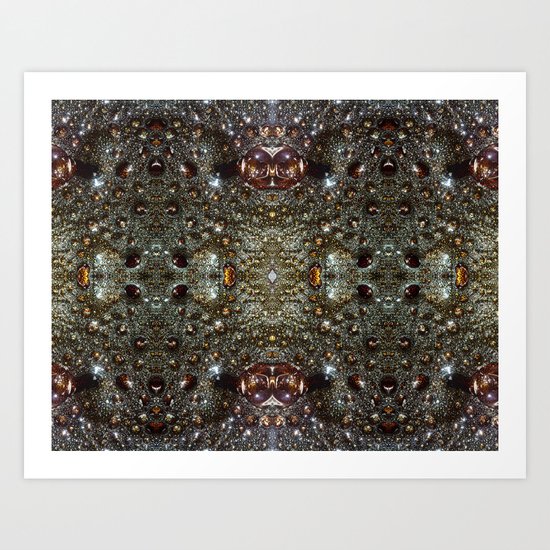 Abstract brown, dark gray texture pattern Art Print