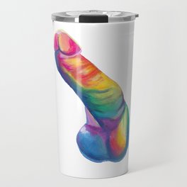 Rainbow Dick Travel Mug