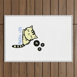 Not today, cute sleeping cat gifts idea Outdoor Rug