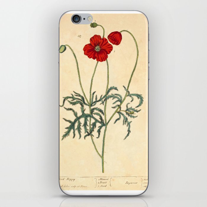 Red Poppy by Elizabeth Blackwell from "A Curious Herbal," 1737 (benefits The Nature Conservancy) iPhone Skin