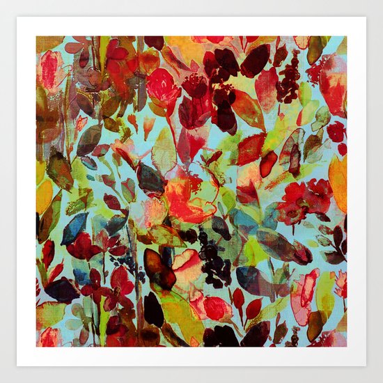 abstract flowers Art Print