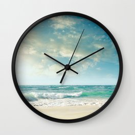 beach love tropical island paradise Wall Clock