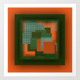Orange Color Geometry Art Print