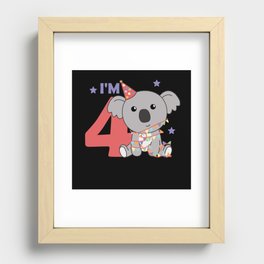 Fourth Birthday Koala For Kids 4 Years Recessed Framed Print