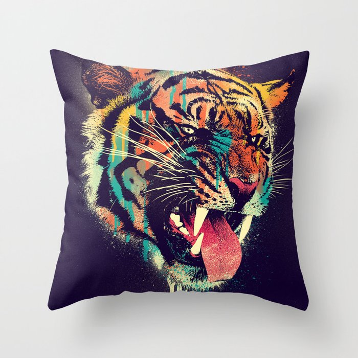 FEROCIOUS TIGER Throw Pillow