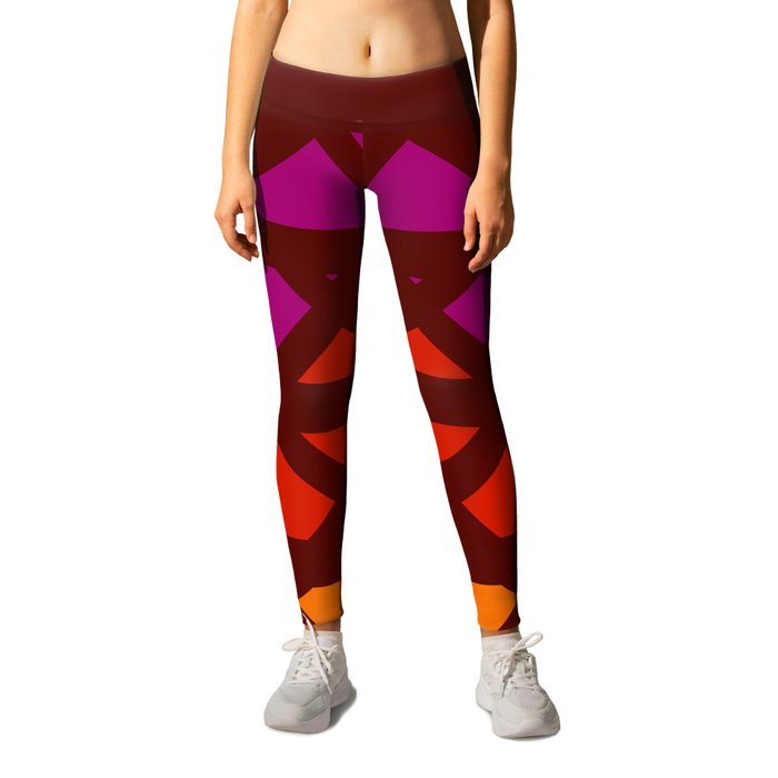 Bron - Colorful Decorative Abstract Art Pattern Leggings