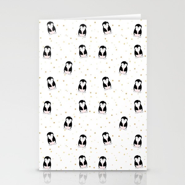 little penguin pattern Stationery Cards