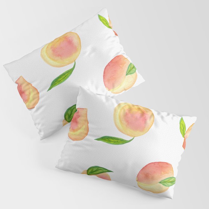 Fun Watercolor Peaches Pillow Sham