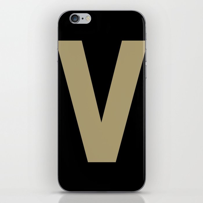Letter V (Sand & Black) iPhone Skin