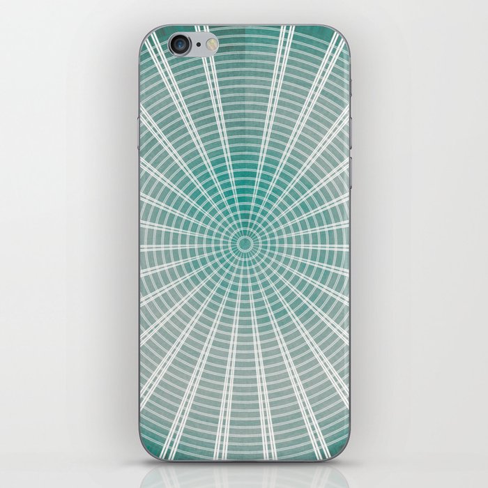 Spider net in dark green iPhone Skin