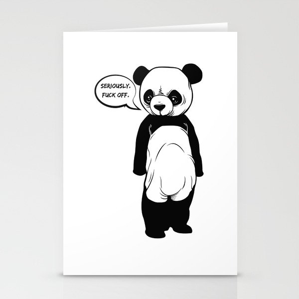 Angry Panda Stationery Cards