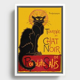 Theophile Steinlen - Le Chat Noir Vintage Poster Framed Canvas