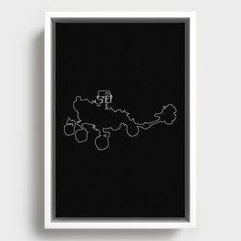 Perseverance Rover (Void Black) Framed Canvas