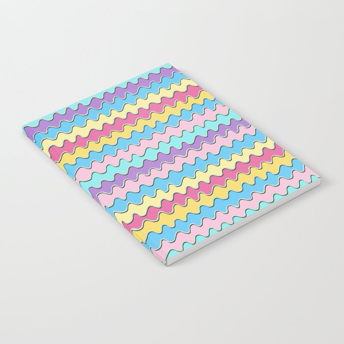 Abstract futuristic pattern in  Y2K bug style  Notebook